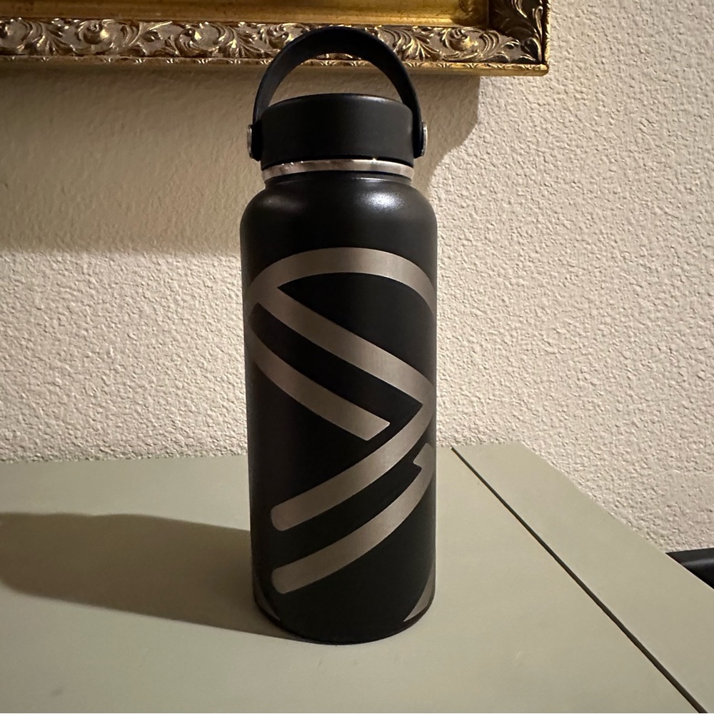 Savvi Black and Silver Water Bottle
